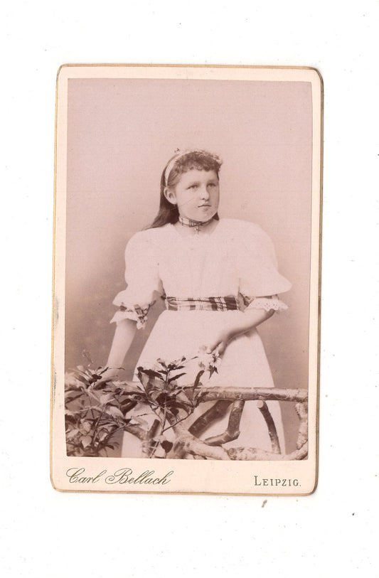 Fotografie Feines junges Mädchen - Leipzig 1894 / CDV N1-01