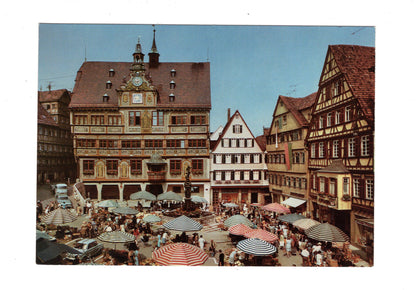 Ansichtskarte Universitätsstadt Tübingen / Marktplatz mit Rathaus / H1-65