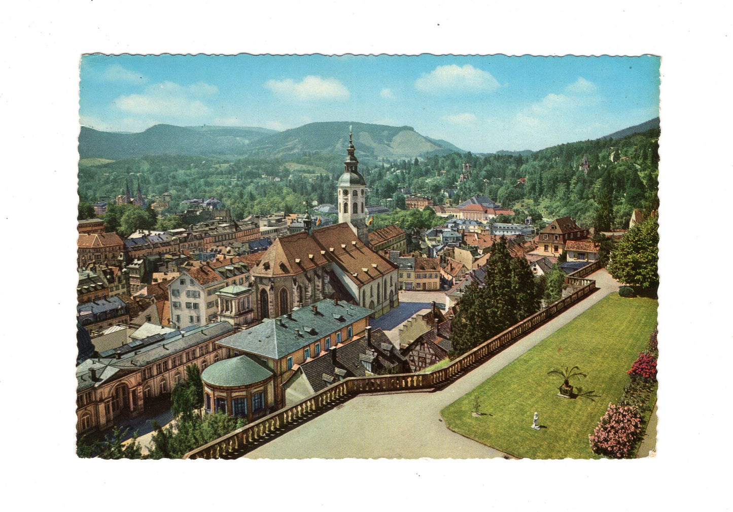 Ansichtskarte Baden-Baden / Blick vom neuen Schloss
