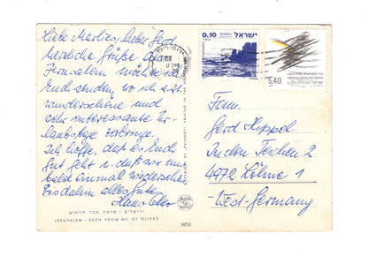 Ansichtskarte Jerusalem - seen from Mt. of Olives / Israel