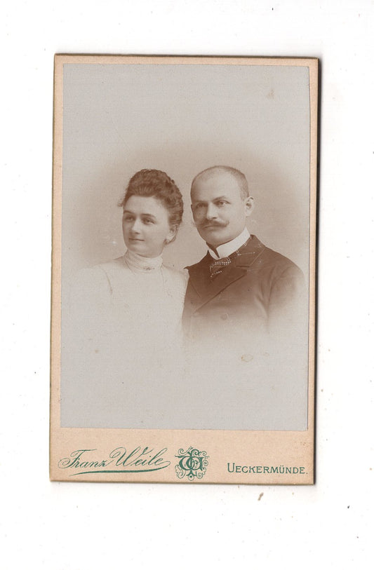 Fotografie Feines Paar - Ueckermünde 1890er / CDV L1-36