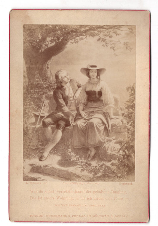 Fotografie Kunst / Goethes Hermann und Dorothea - um 1880 / CAB V-23