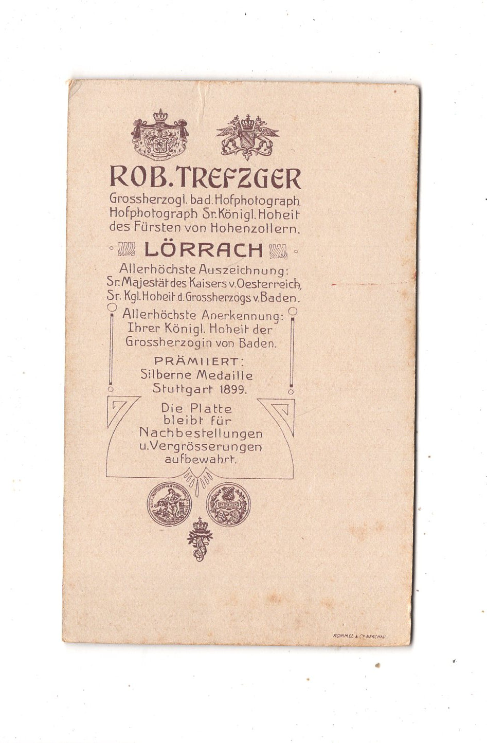 Fotografie Herrenportrait - Lörrach 1900er