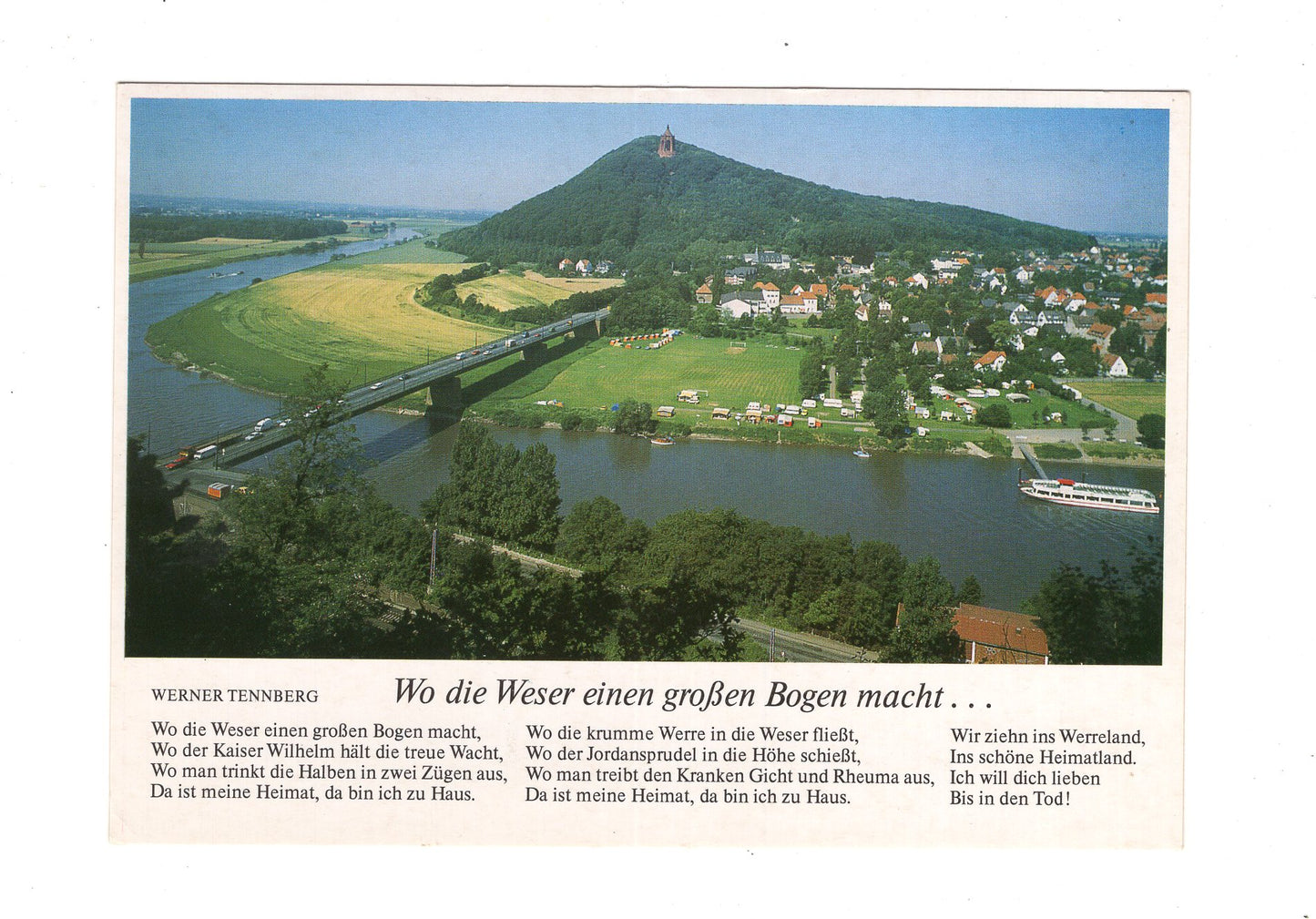 Ansichtskarte Porta Westfalica / Blick vom Jakobsberg