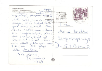 Ansichtskarte Luzern / Hofkirche / Rothenburger Haus / Schweiz