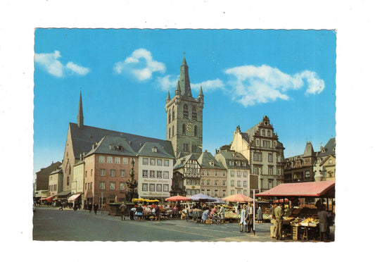 Ansichtskarte Trier an der Mosel / Markt mit St. Gangolf / M1-57