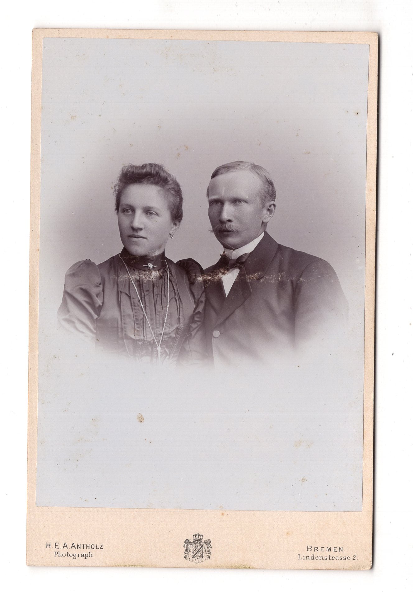 Fotografie Feines Paar - Bremen um 1900 / CAB X-25