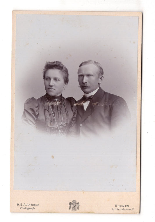 Fotografie Feines Paar - Bremen um 1900 / CAB X-25