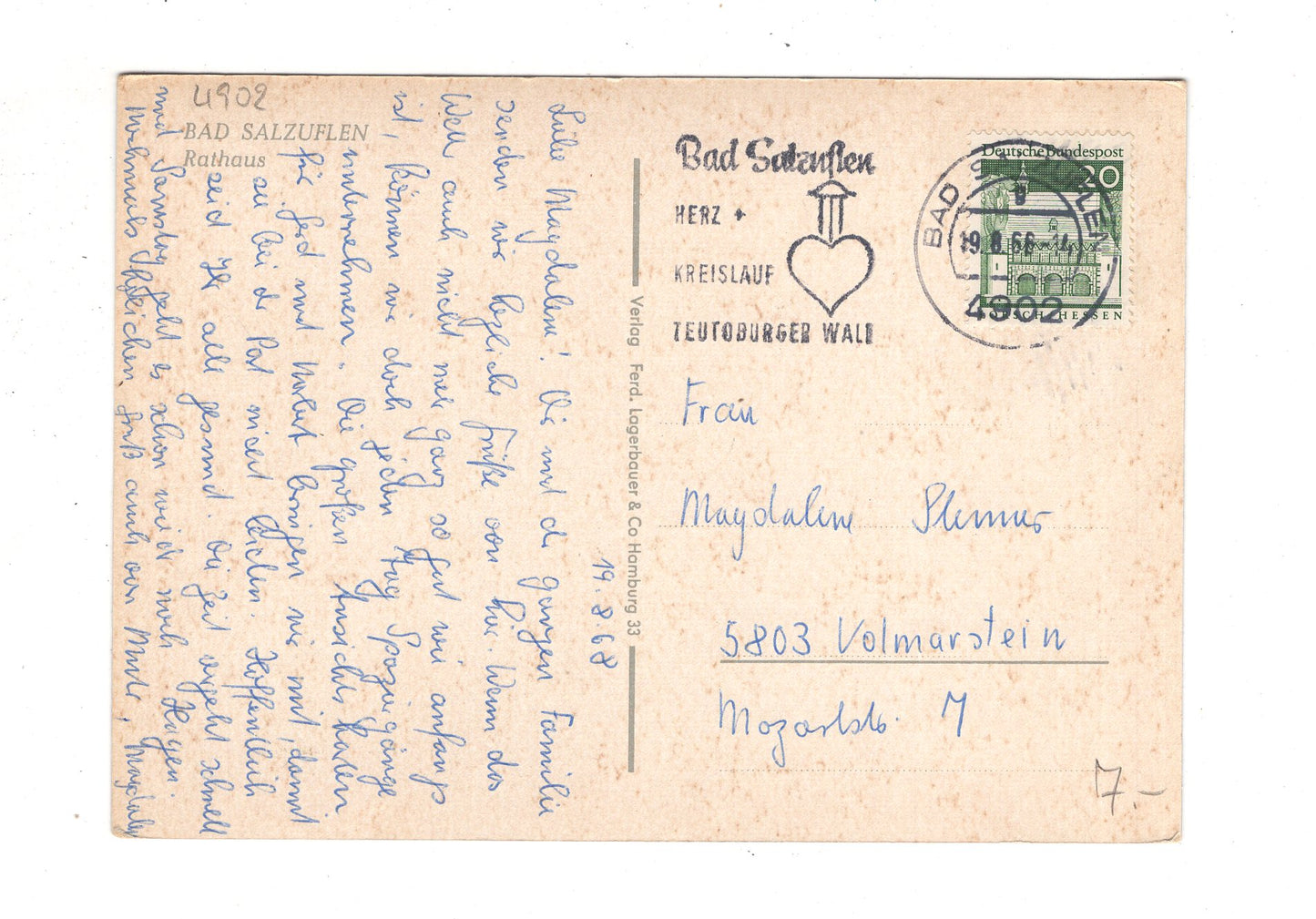 Ansichtskarte Bad Salzuflen / Rathaus / J1-59