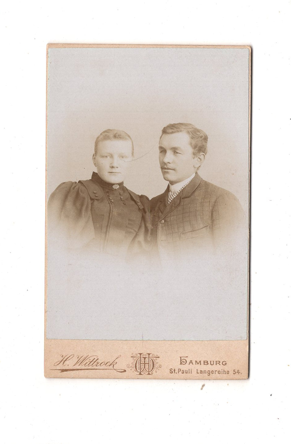 Fotografie Feines Paar - Hamburg 1895 / CDV L1-36