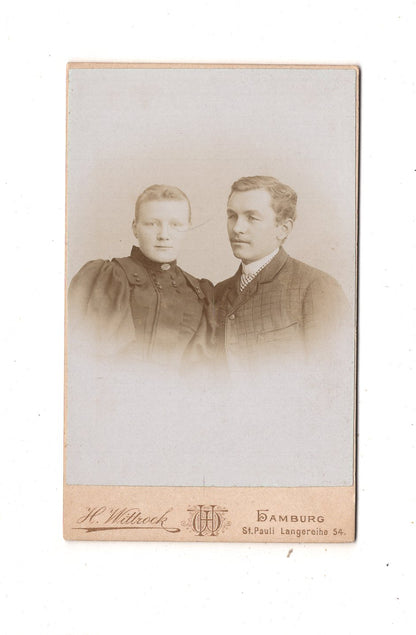 Fotografie Feines Paar - Hamburg 1895 / CDV L1-36