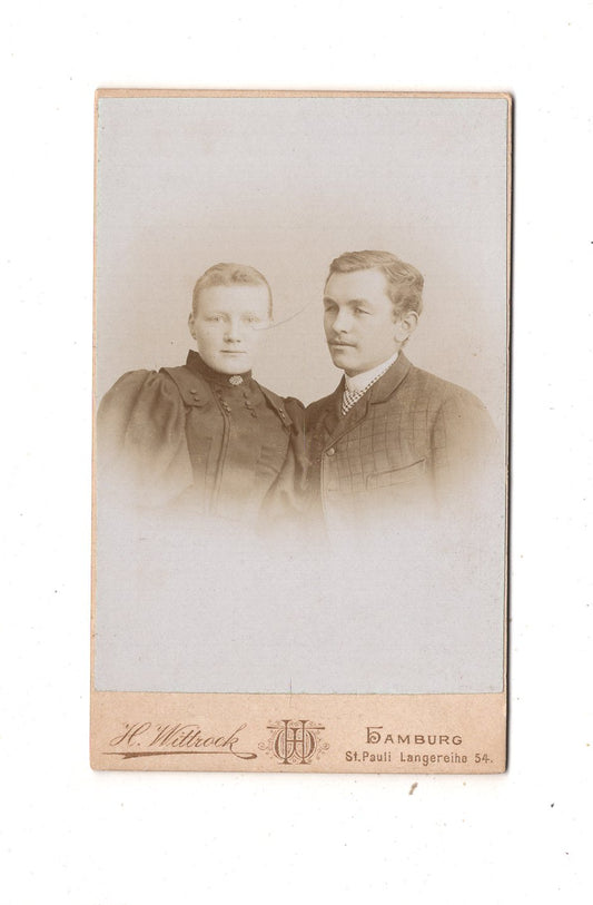 Fotografie Feines Paar - Hamburg 1895 / CDV L1-36