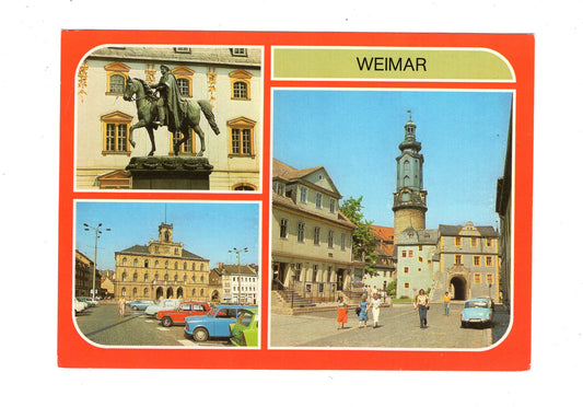 Ansichtskarte Weimar / Schloss und Café Resi +++