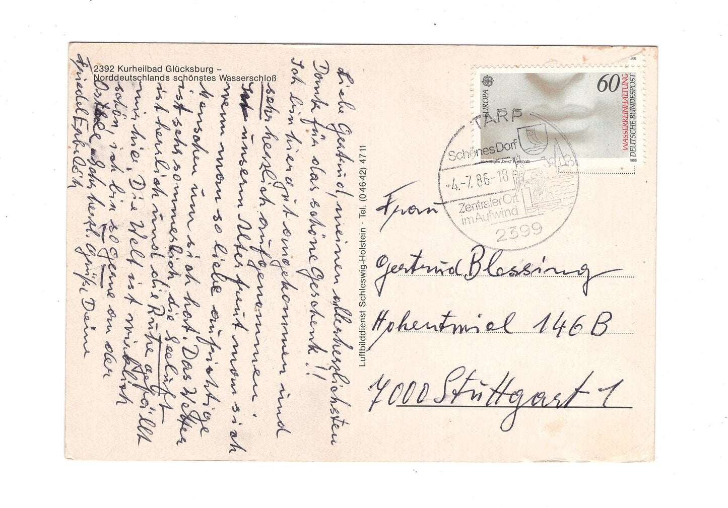 Ansichtskarte Glücksburg / Wasserschloss