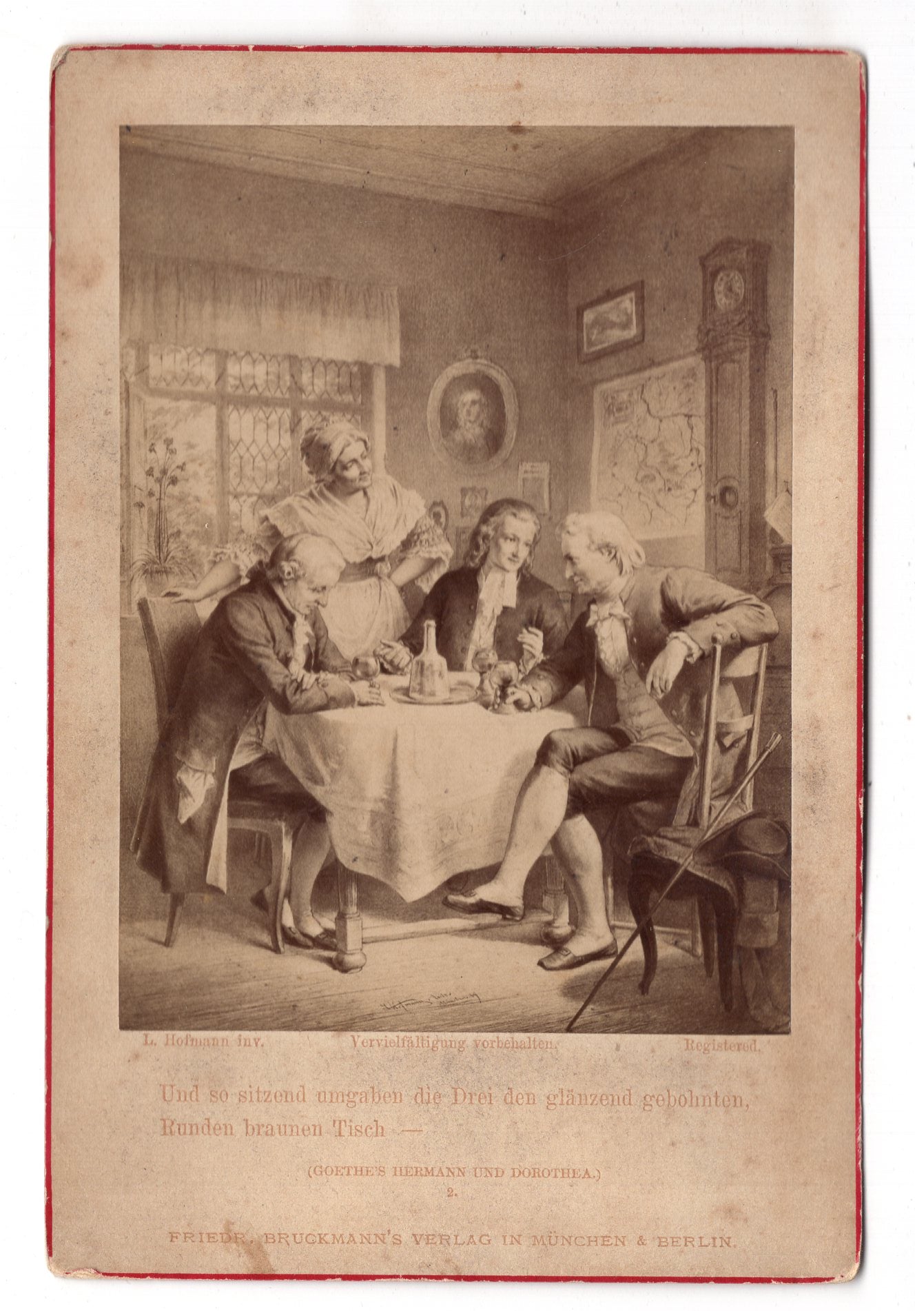 Fotografie Kunst / Goethes Hermann und Dorothea - um 1880 / CAB V-23