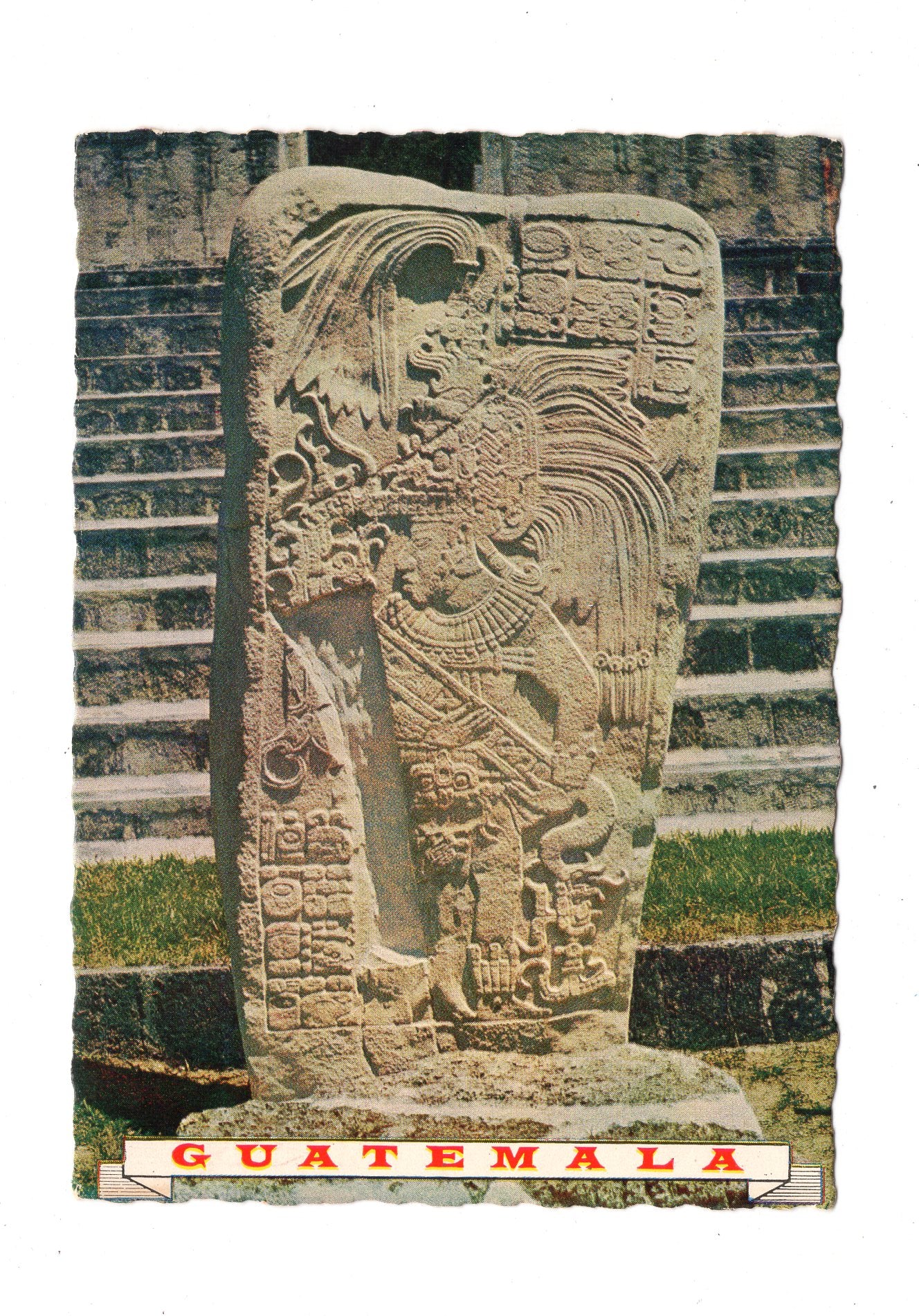 Ansichtskarte Estela Maya / Guatemala