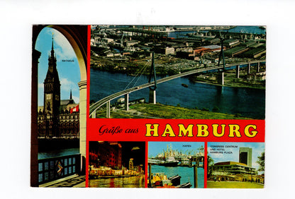 Ansichtskarte Hamburg / Rathaus / Hafen +++