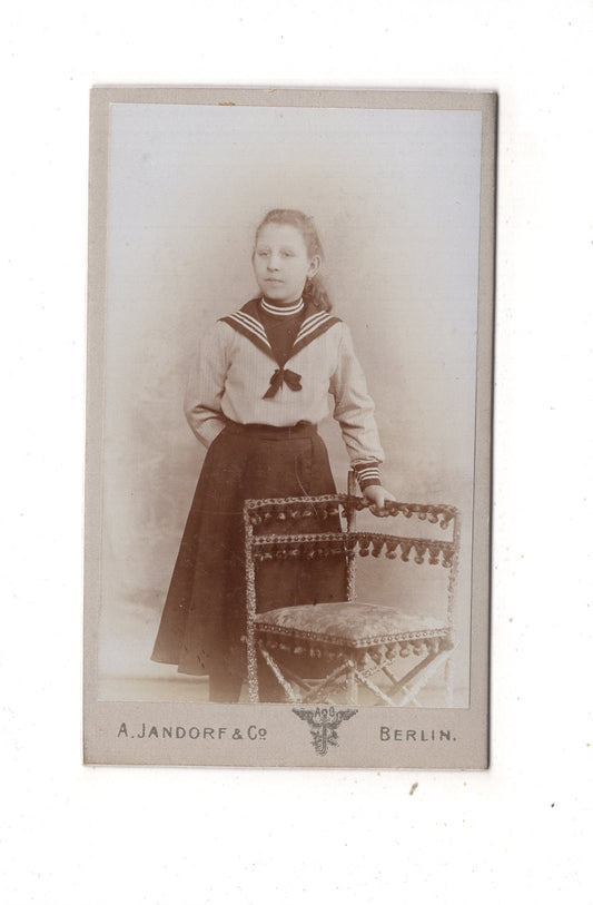 Fotografie Feines junges Mädchen - Berlin 1890er / CDV N1-01