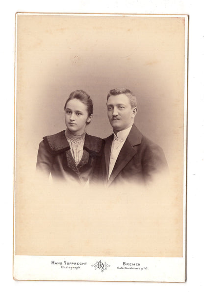Fotografie Feines Paar - Bremen 1890er / CAB X-25