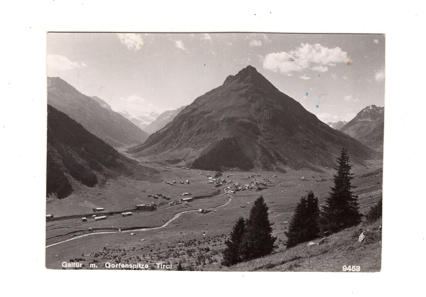 Ansichtskarte Galtür mit Gorfenspitze / Tirol / Österreich