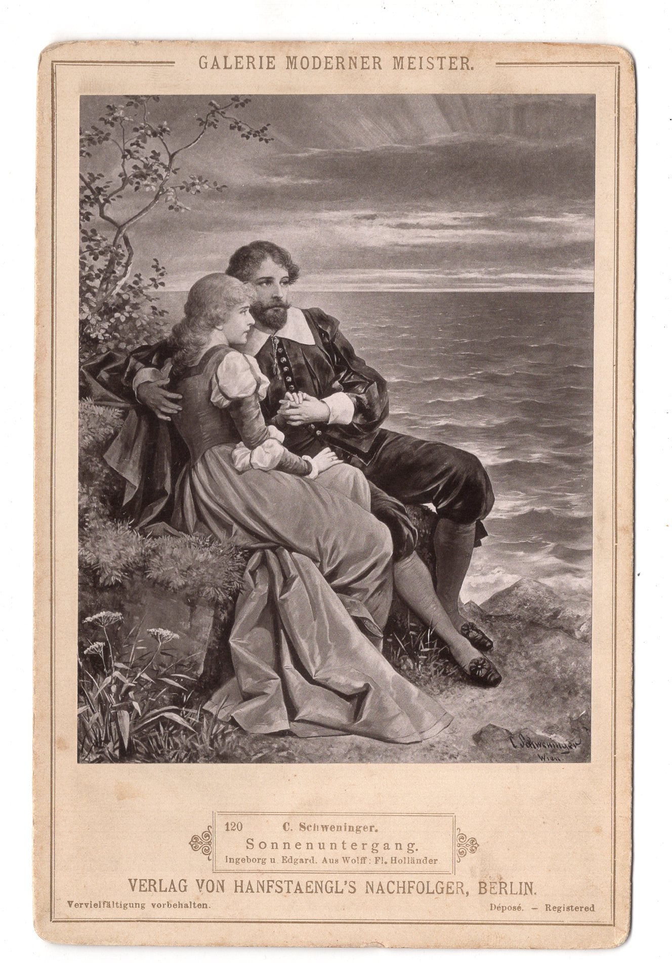 Fotografie Kunst / C. Schweninger - Sonnenuntergang - 1890er / CAB V-23