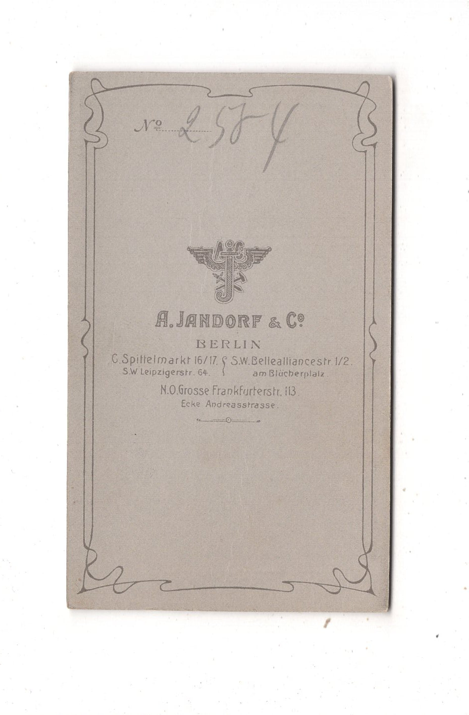 Fotografie Feines junges Mädchen - Berlin 1890er / CDV N1-01