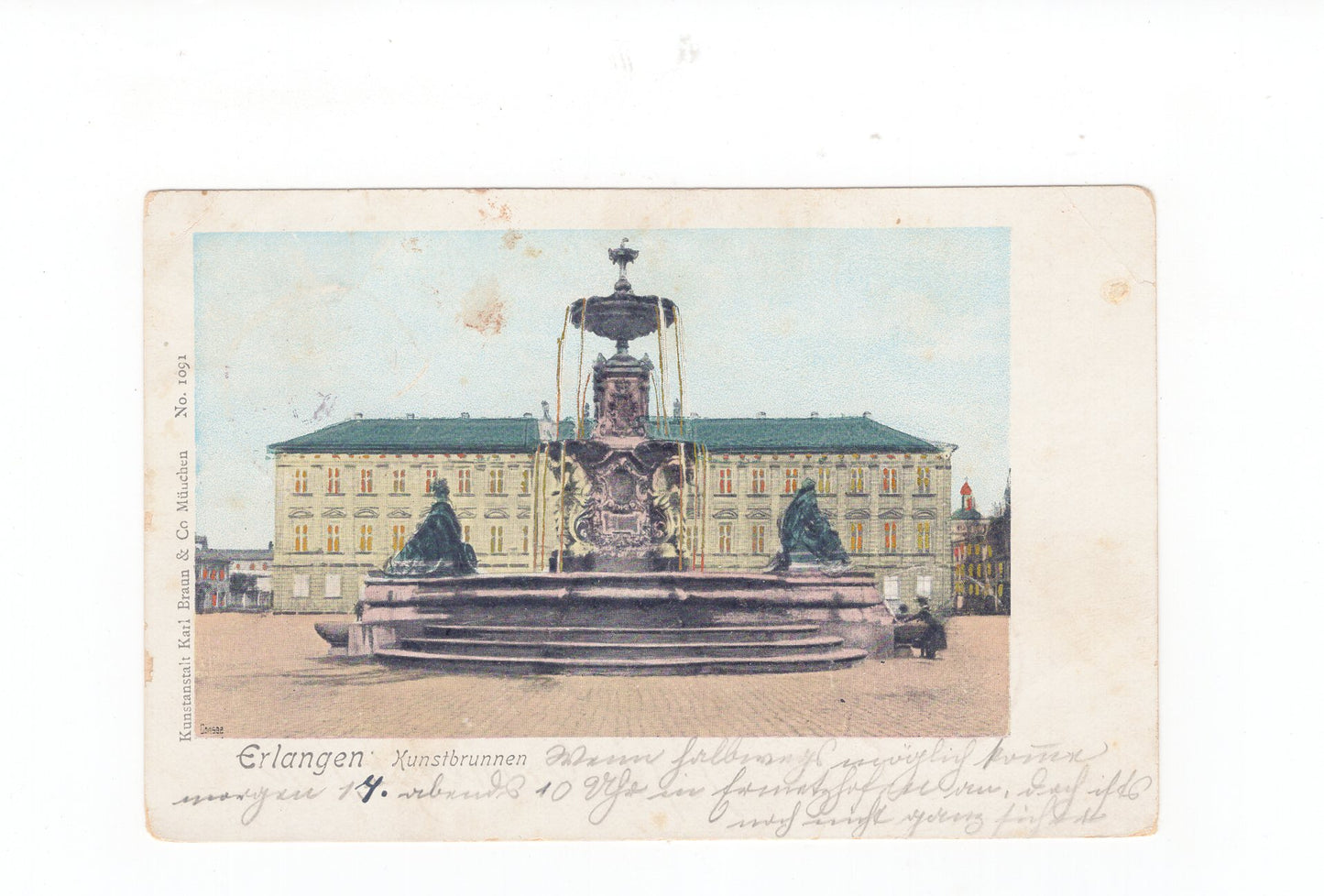 Ansichtskarte Erlangen / Kunstbrunnen - 1899