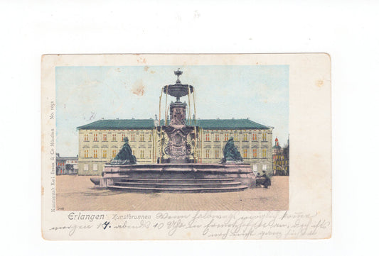 Ansichtskarte Erlangen / Kunstbrunnen - 1899
