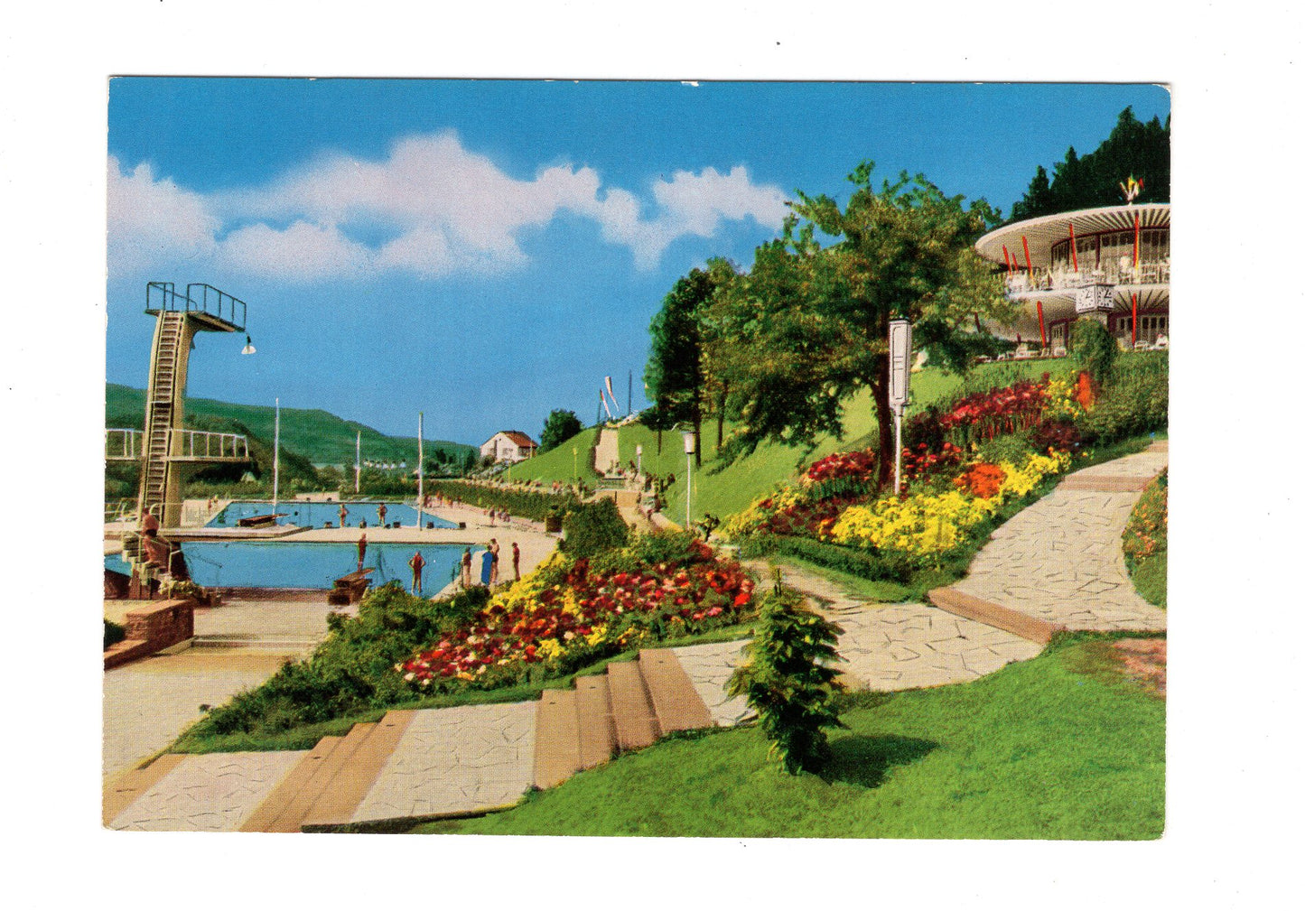 Ansichtskarte Bad Kissingen / Terrassenschwimmbad