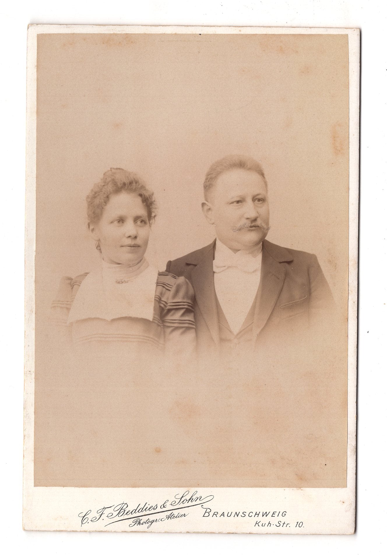 Fotografie Feines Paar - Braunschweig 1890er / CAB X-25