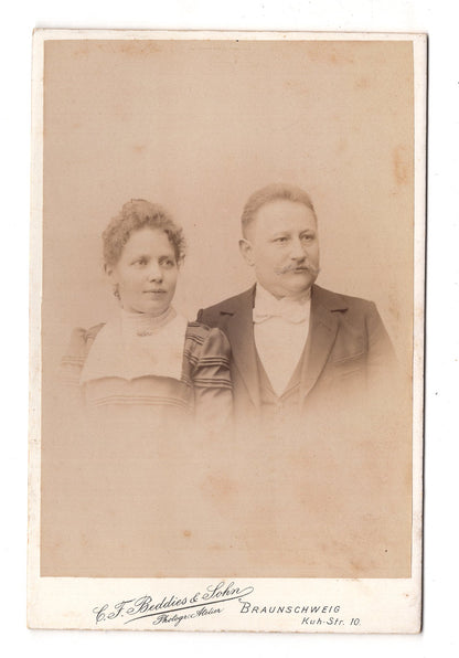 Fotografie Feines Paar - Braunschweig 1890er / CAB X-25