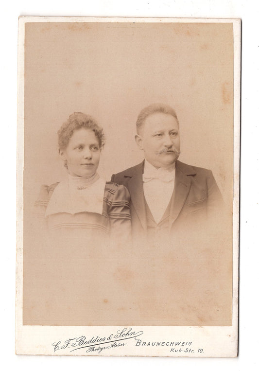 Fotografie Feines Paar - Braunschweig 1890er / CAB X-25