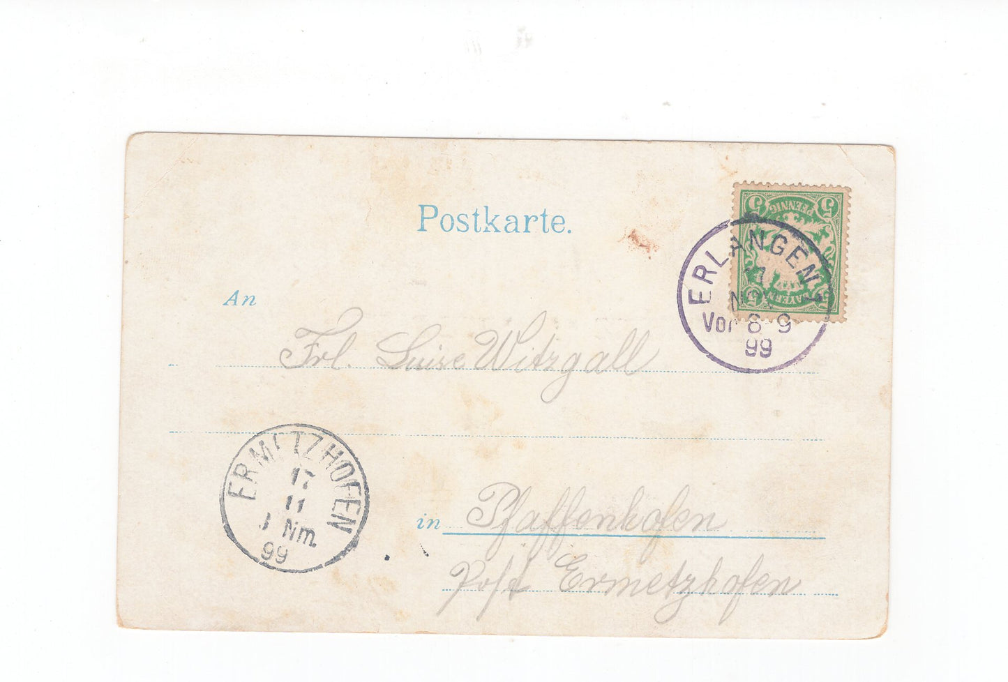 Ansichtskarte Erlangen / Kunstbrunnen - 1899