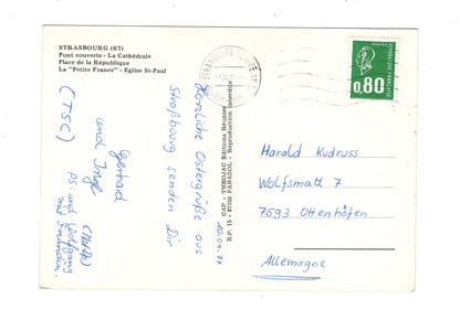 Ansichtskarte Strabourg Straßburg / Frankreich