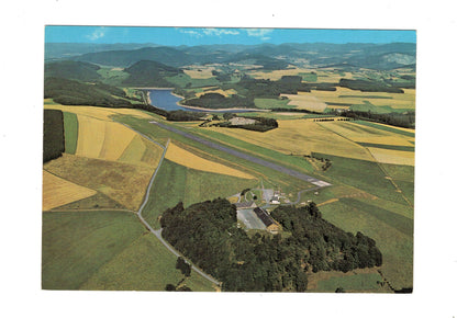 Ansichtskarte Sauerland-Flugplatz Meschede-Schüren mit Hennesee