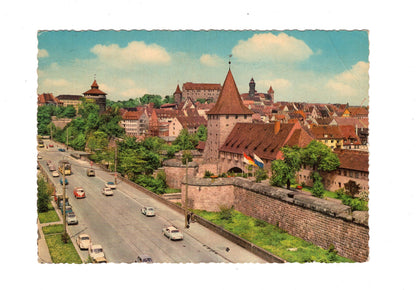 Ansichtskarte Nürnberg / Westtorgraben mit Blick zur Burg / I1-63