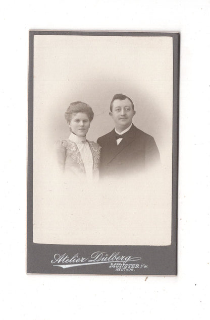 Fotografie Feines Paar - Münster in Westfalen um 1900 / CDV L1-36