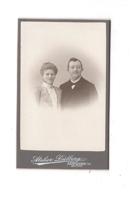 Fotografie Feines Paar - Münster in Westfalen um 1900 / CDV L1-36