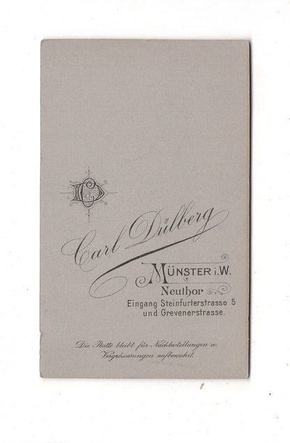 Fotografie Feines Paar - Münster in Westfalen um 1900 / CDV L1-36