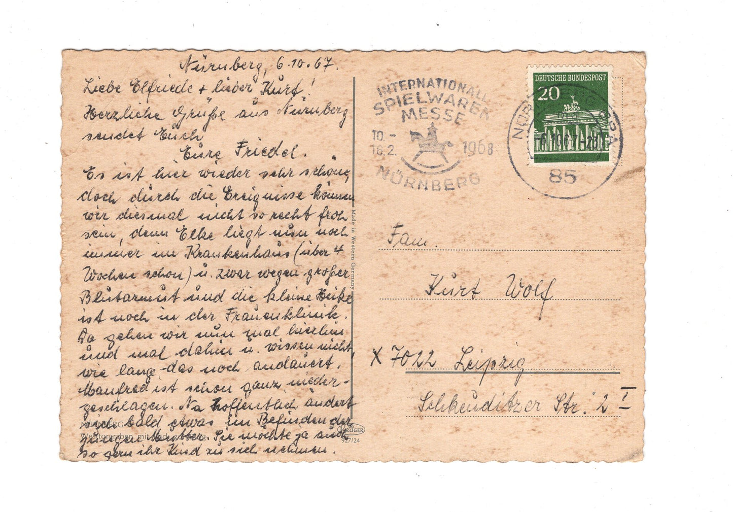 Ansichtskarte Nürnberg / Westtorgraben mit Blick zur Burg / I1-63