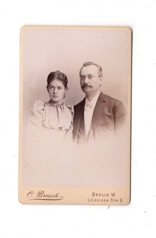 Fotografie Feines Paar - Berlin 1890er / CDV L1-36