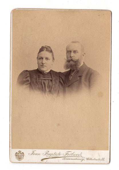 Fotografie Feines Paar - Braunschweig um 1888 / CAB X-25