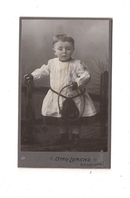 Fotografie Niedlicher kleiner Junge - Solingen 1900er / CDV M1-18