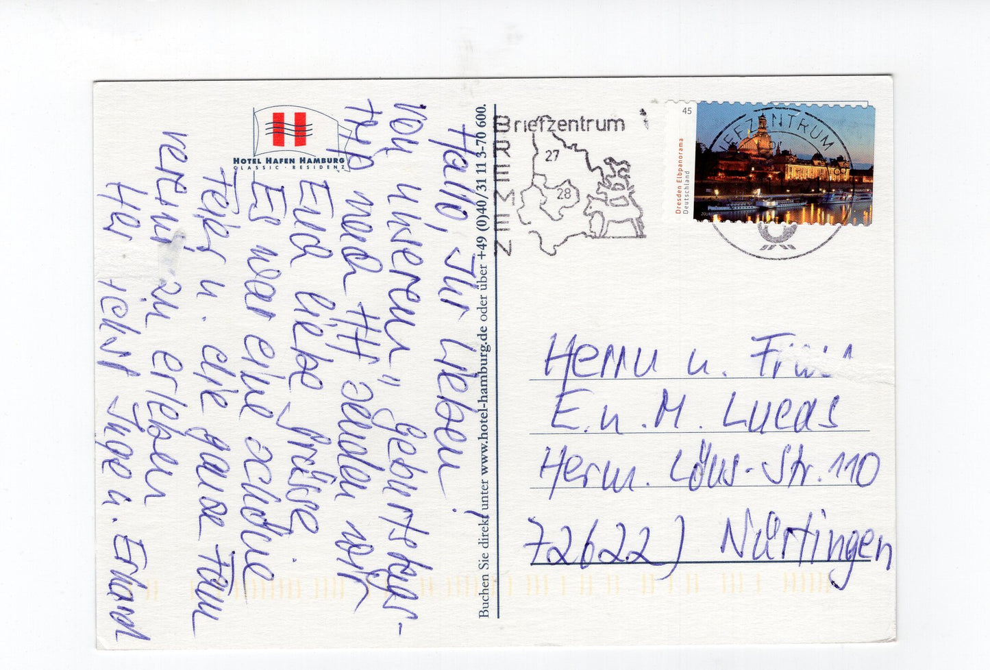 Ansichtskarte Hamburg / Hotel Hafen Hamburg