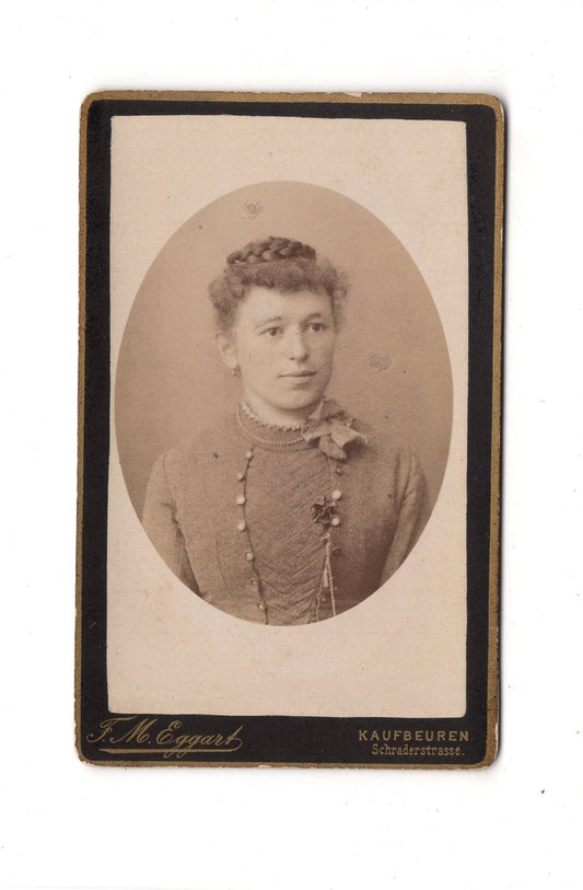 Fotografie Damenportrait - Kaufbeuren 1880er / CDV C1-15