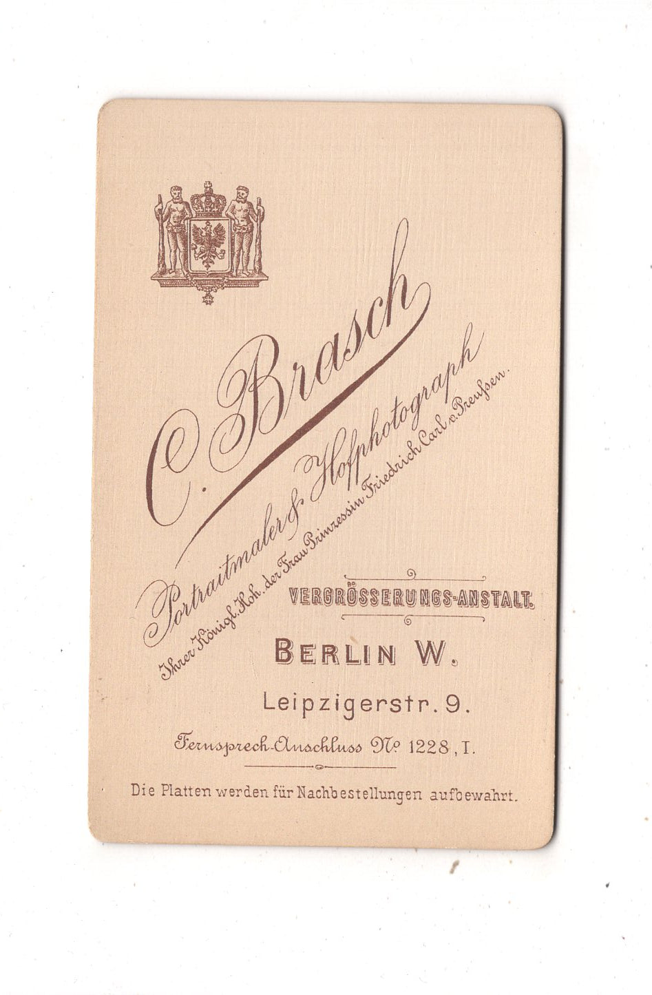 Fotografie Feines Paar - Berlin 1890er / CDV L1-36