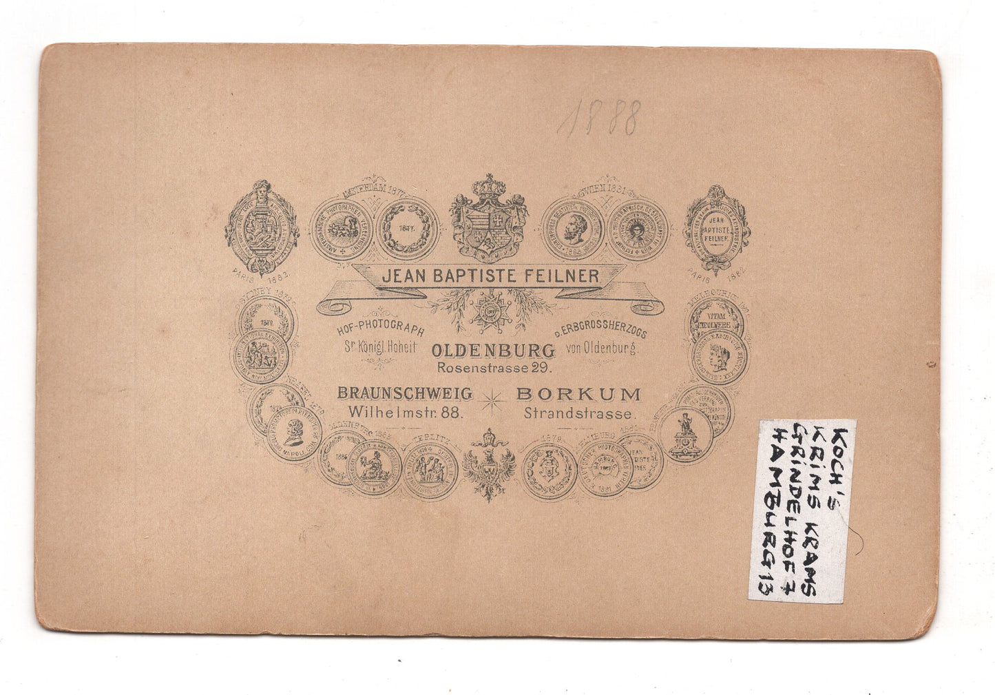 Fotografie Feines Paar - Braunschweig um 1888 / CAB X-25