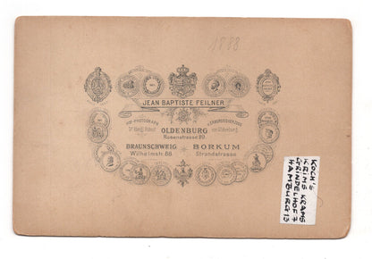 Fotografie Feines Paar - Braunschweig um 1888 / CAB X-25