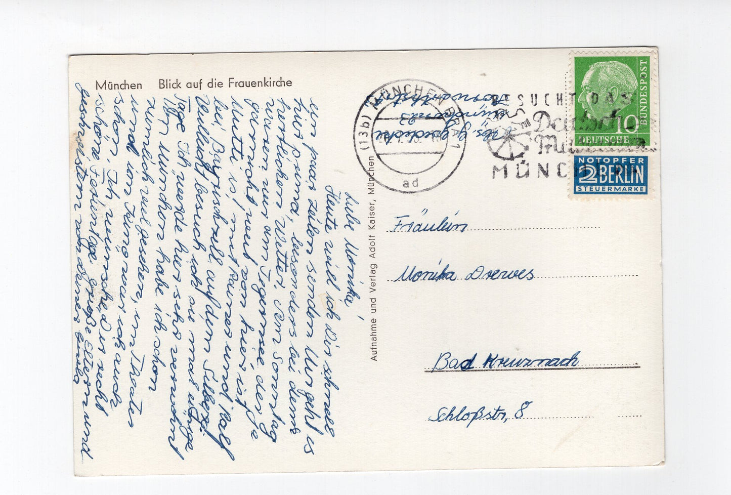 Ansichtskarte München / Blick auf die Frauenkirche