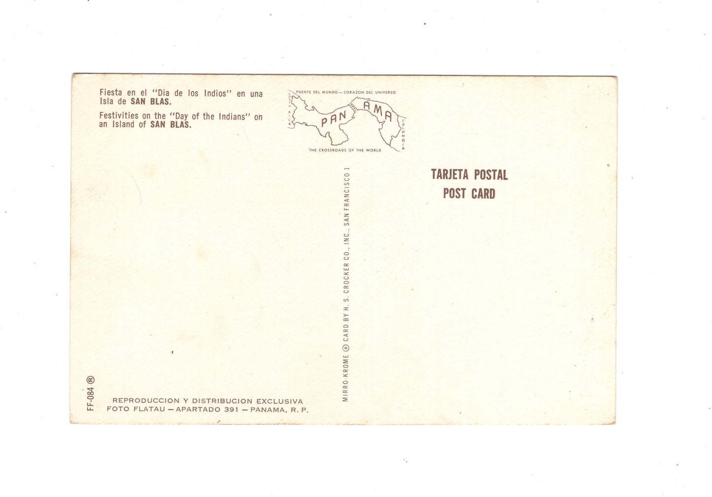 Ansichtskarte Isla de San Blas / Dia de los Indios / Panama